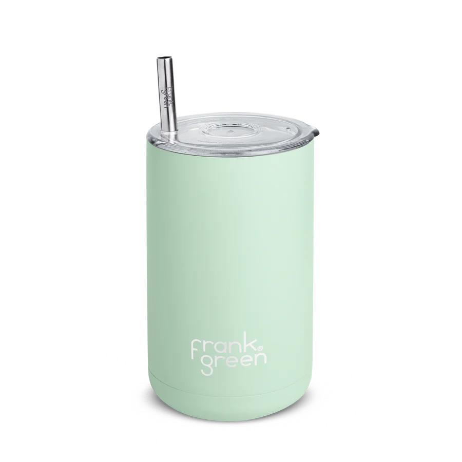 frank green Iced Coffee Cup with Straw Mint Gelato